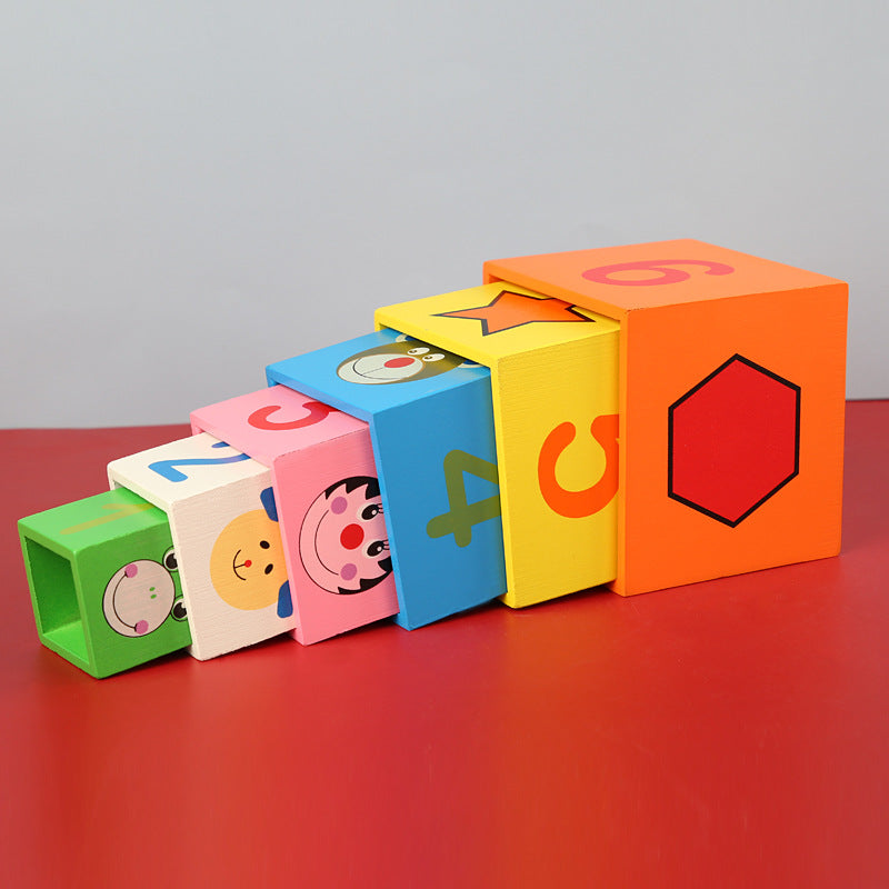 Wooden Building Blocks Montessori Toys Educational Letter Box 2