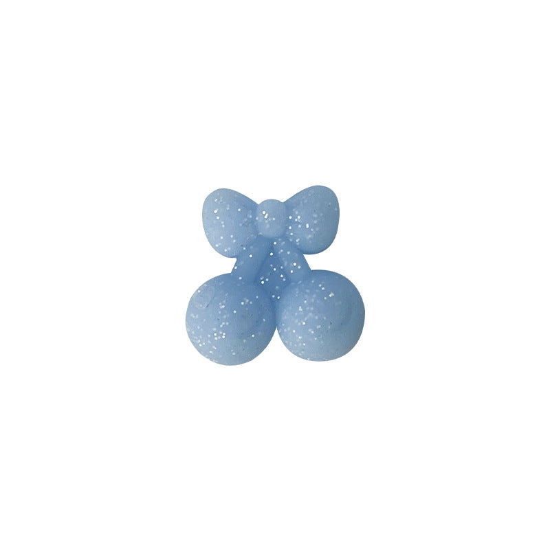 20Pcs Silicone 3D Focal Beads Cherry Glitter Solid Glow In The Dark 13
