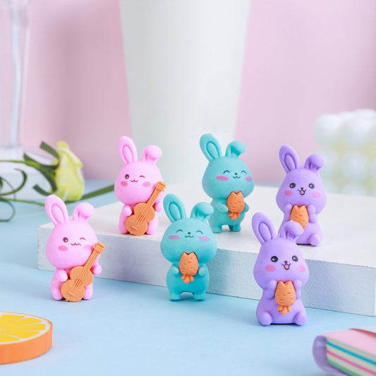 Cute Cartoon Rabbit Novelty Eraser Random Piece