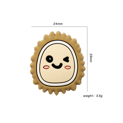 20Pcs Silicone Focal Beads Durian Winking Face Design 2
