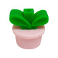 20Pcs Silicone 3D Focal Beads Flowerpot Grass With Leaf Detail 8