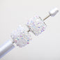 10pcs 18mm Square Cube Pearl Rhinestone Focal Beads for Pens 6