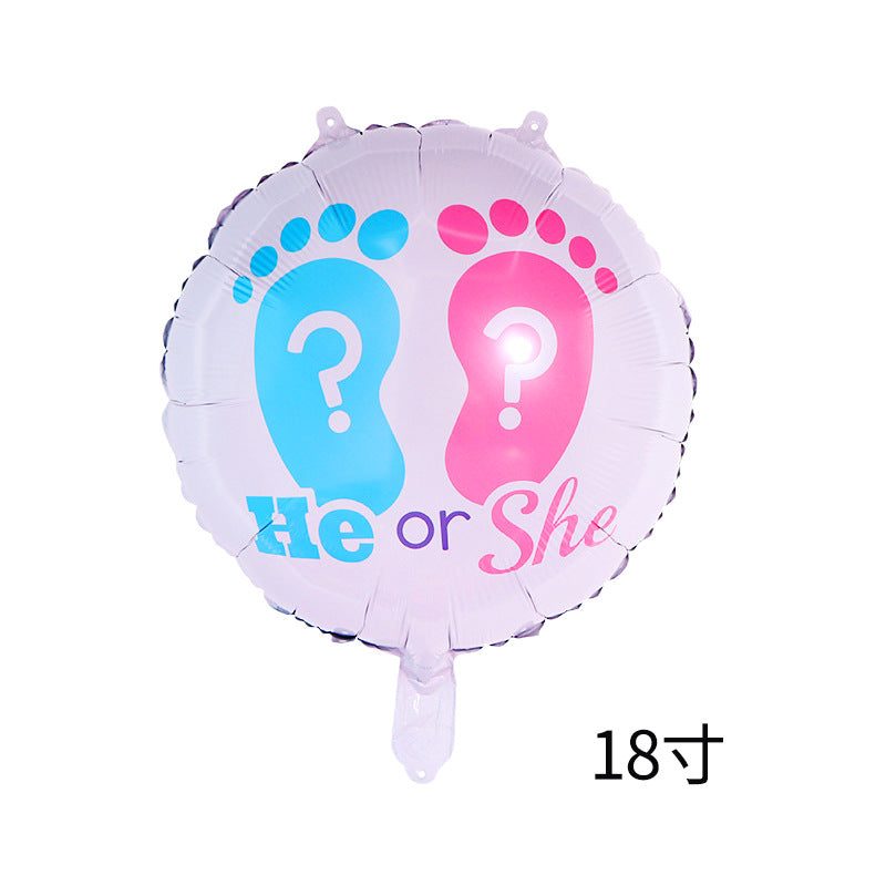 Gender Reveal Foil Balloon Set Baby Shower Party Decoration 50pcs 18