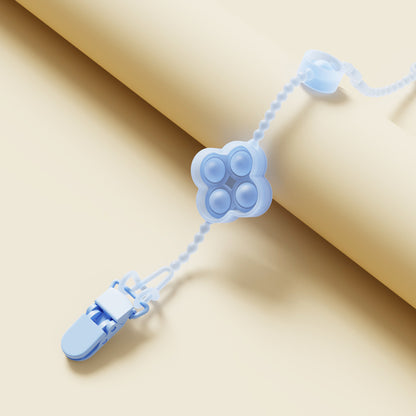 Silicone Baby Teether Anti Loss Rope with Clip 42.5cm 25