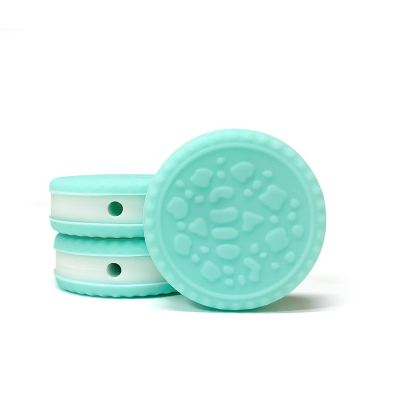 20Pcs Silicone 3D Focal Beads Macaron Sandwich Cookies With Hole 5