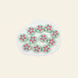 Silicone Focal Beads Petal Round Cookie Cutout Center 6