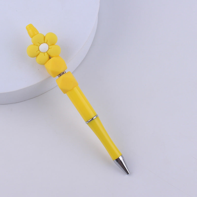 Flower Silicone Beaded Pens Handmade Office School Supplies Gift 12