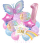 Butterfly Meteor Foil Balloon Set Holiday Party Decoration