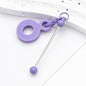 Beadable Tumbler Straw Holder Silicone DIY Accessory with Keychain Bar 18