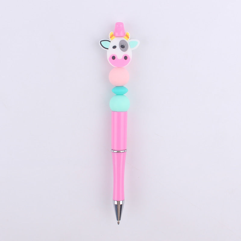 Cartoon Animal Silicone Beaded Pens Handmade Novelty Pen Gift 19