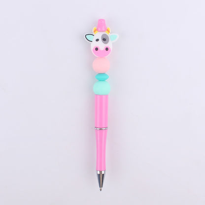 Cartoon Animal Silicone Beaded Pens Handmade Novelty Pen Gift 19