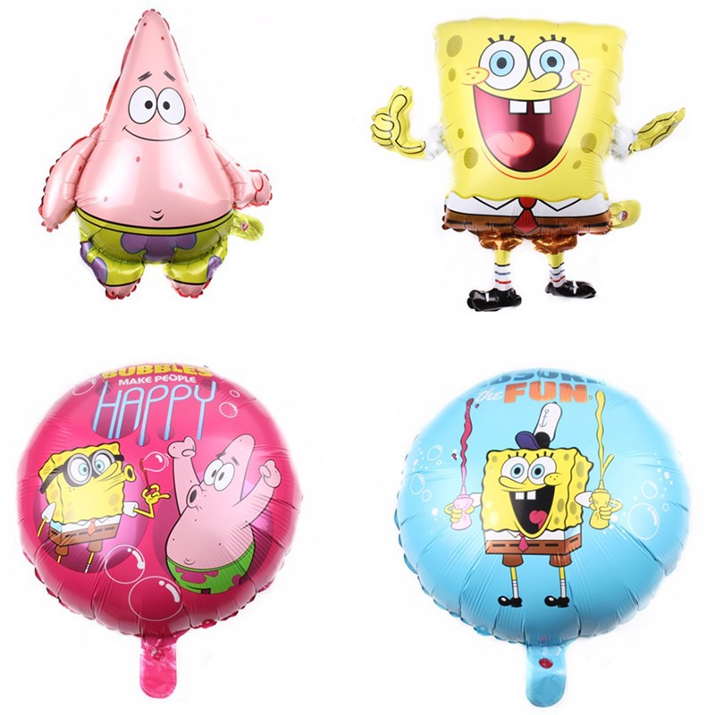 SpongeBob and Patrick Foil Balloons Party Decoration Set 5pcs