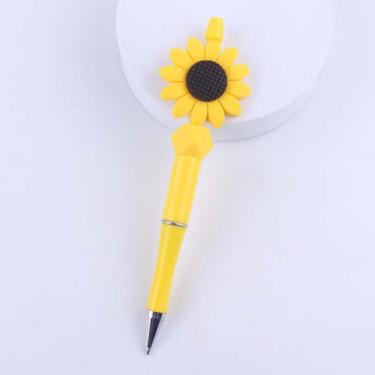 Flower Silicone Beaded Pens Handmade Novelty Ballpoint Pens Gift 10
