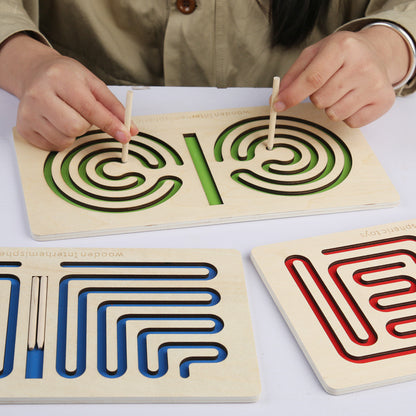 Wooden Fine Motor Skills Montessori Toys for Kids 15x30cm 2