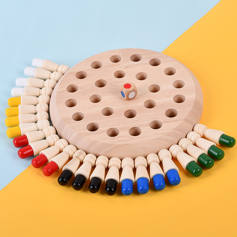Wooden Memory Chess Montessori Toys Educational Toy 2