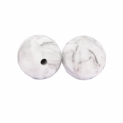 20pcs 12mm 15mm Macaron Polyhedron Silicone Beads Single Color 9