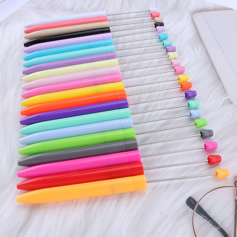Long Creative Plastic Beadable Ballpoint Pens DIY Craft Supplies 3