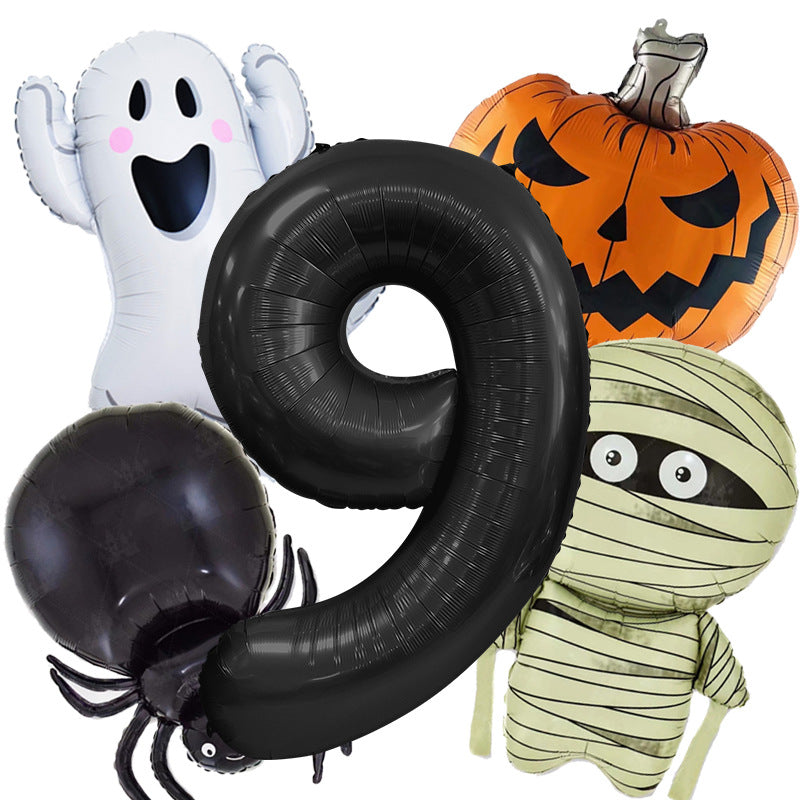Ghost Pumpkin Spider Foil Balloon Halloween Party Decoration Set 13
