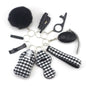 Outdoor Self Defense Alarm Whistle Pompom Keychain 10 Pack 35