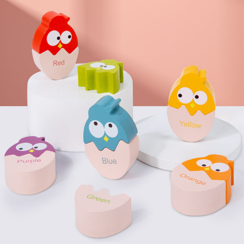 Wooden Color Identification Pairing Montessori Toys for Toddlers 3