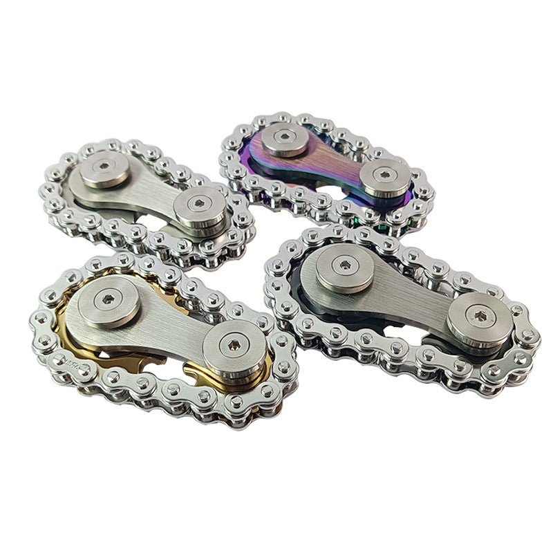 Stainless Steel Fidget Spinner Gear Chain EDC Metal Fidget Toy 2
