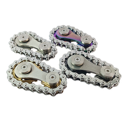 Stainless Steel Fidget Spinner Gear Chain EDC Metal Fidget Toy 2