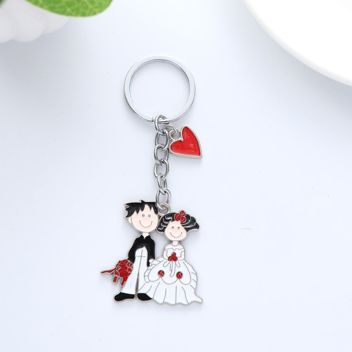 Love Couple Alloy Keychain Metal Romantic Charm 9