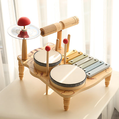 Wooden Orff Percussion Instrument Piano Drum Musical Toy 2