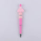 Pink Heart Silicone Beaded Pens Handmade Novelty Office School Gift 12