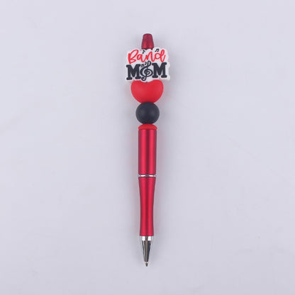 Mom Series Pattern Silicone Beaded Pens Handmade Office School Supplies 10
