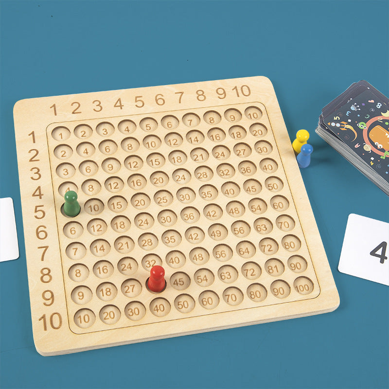 Wooden Multiplication Table Montessori Toys Educational for Kids 4