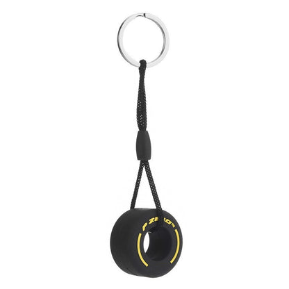 PVC Tire Keychain Car Accessory 14cm x 3.6cm Size 5