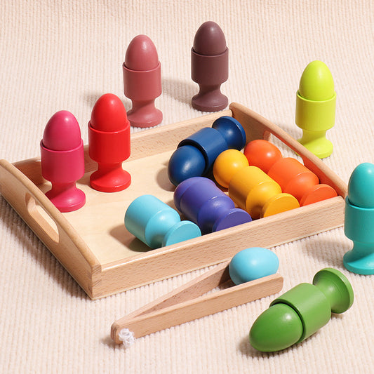 Wooden Egg Ball Cup Montessori Toys Educational Activity Toy