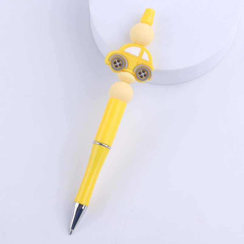 Cartoon Car Silicone Beaded Pens Handmade Office School Supplies Gift 15