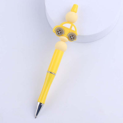 Cartoon Car Silicone Beaded Pens Handmade Office School Supplies Gift 15