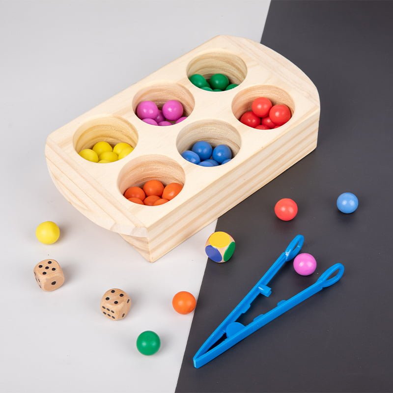 Wooden Building Blocks Color Sorting Educational Toy for Kids