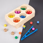 Wooden Building Blocks Color Sorting Educational Toy for Kids