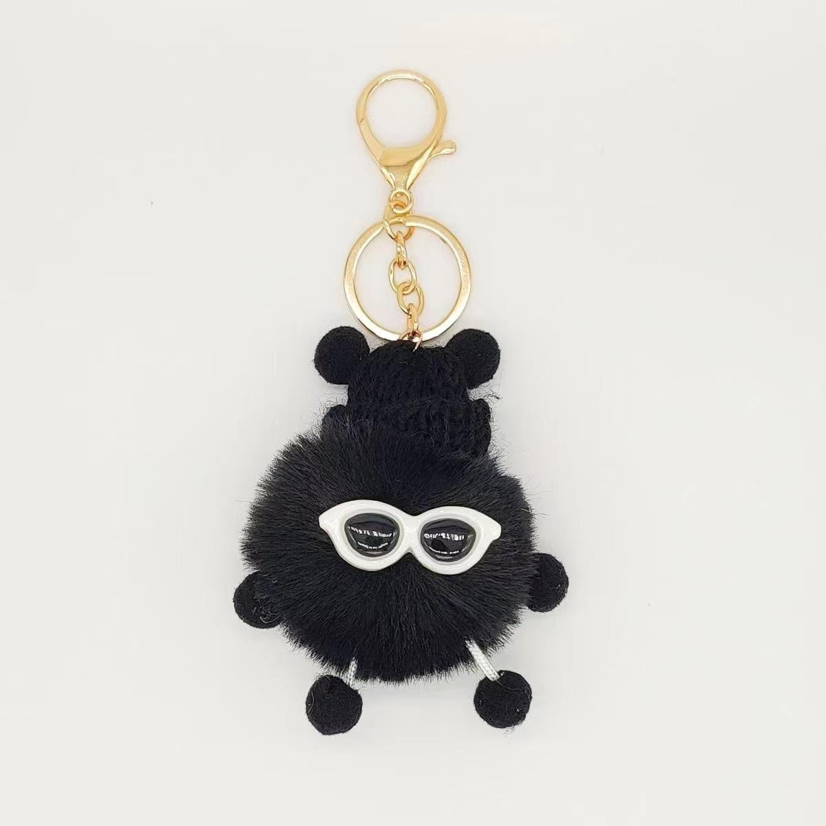 Small Monster Pom Pom Doll Keychain Plush Charm Accessory 7