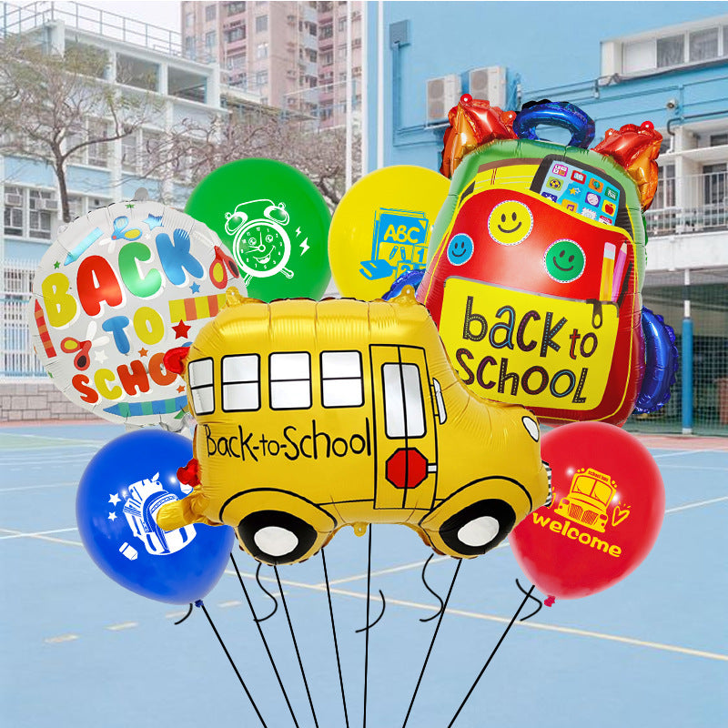 Back to School Cartoon Foil Balloon Set Party Decoration 4