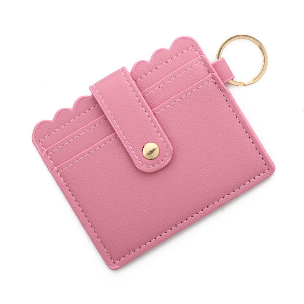 PU Leather Keychain Coin Purse Card Holder Compact Design 28