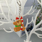 Cartoon Christmas Silicone Keychain Holiday Gift Charm Set 7