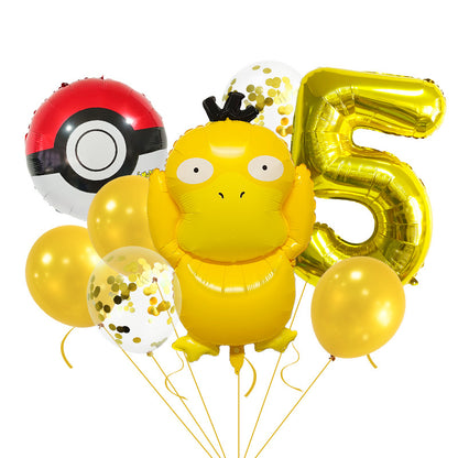 Pocket Monster Duck Foil Balloon Set Party Decoration 20x15cm 8