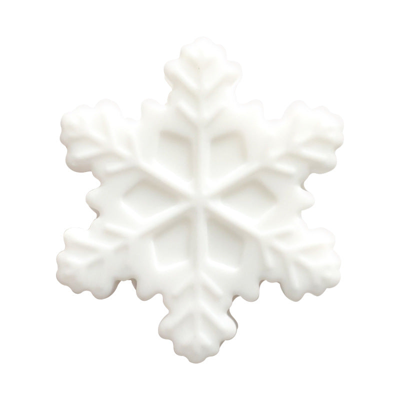 20pcs Silicone Focal Beads Snowflake Front Facing Detailed Design 2