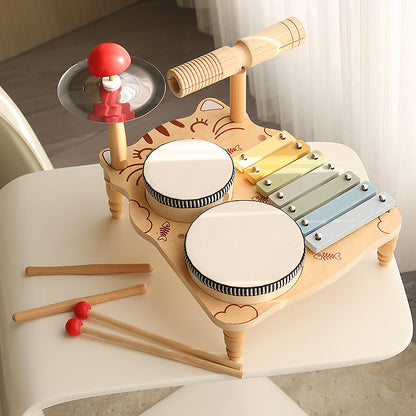 Wooden Orff Percussion Instrument Piano Drum Musical Toy 3