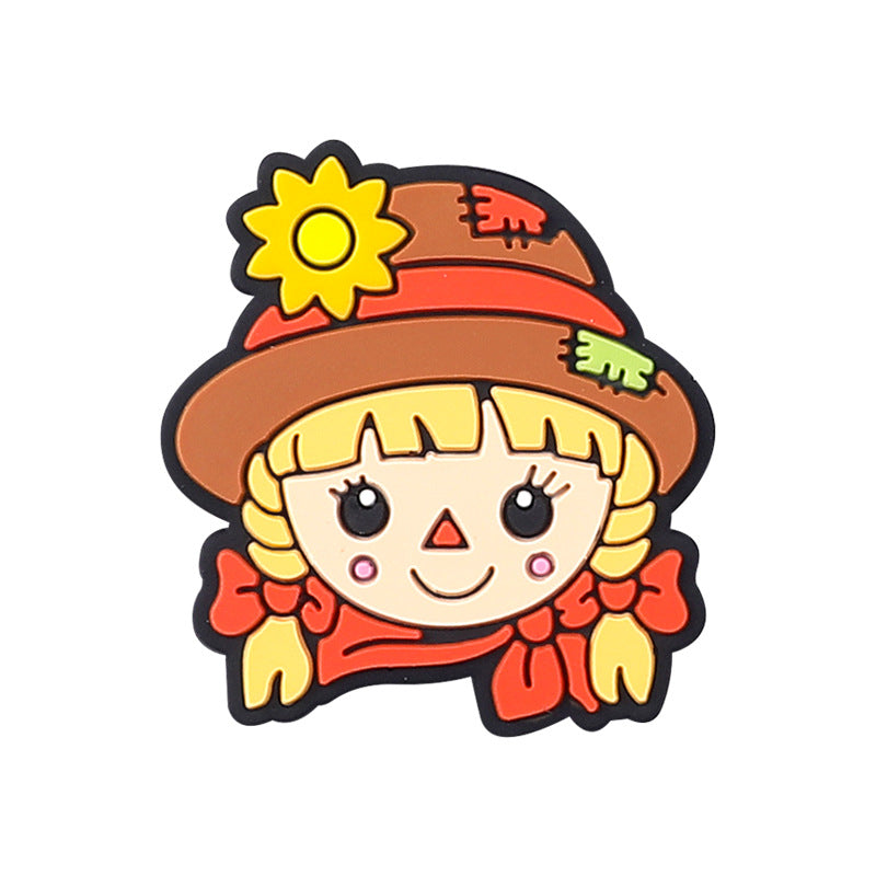 20Pcs Silicone Focal Beads Scarecrow Autumn Pumpkin With Printed Text 5