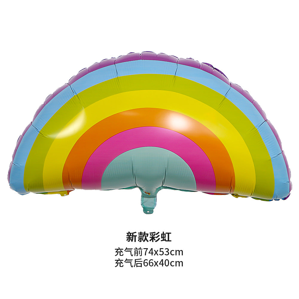 Cloud Sunflower Rainbow Smiling Face Foil Balloons Party Decoration 50pcs 3