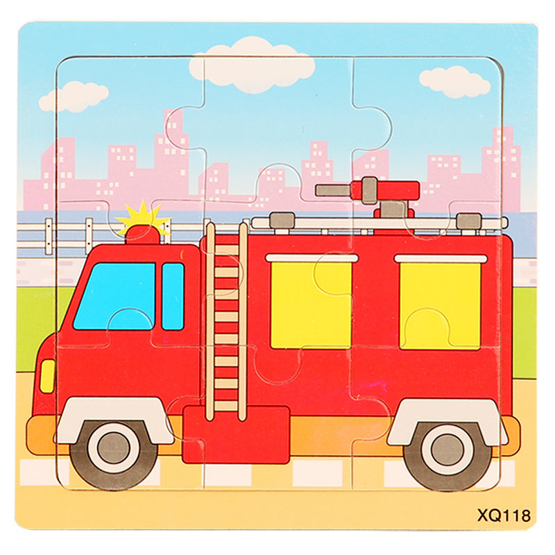 Wooden Puzzle Educational Toy 9 Pieces for Kids Early Development 49