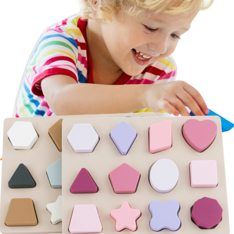 Silicone Puzzle Blocks Montessori Toys for Toddlers 3