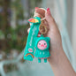 Piglet PVC Keychain Cute Full Raincoat Pig Charm 8