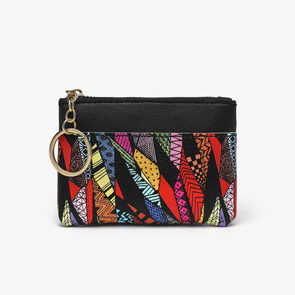 PU Leather Coin Purse Keychain Stylish Compact Wallet Accessory 6